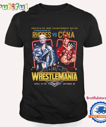 Wrestlemania 41 Cody Rhodes Vs John Cena Las Vegas Retro T Shirt