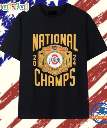 Wwe X Ohio State Buckeyes National Champs 2024 T Shirt