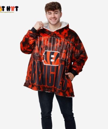Cincinnati Bengals Camouflage Fleece Blanket Hoodie