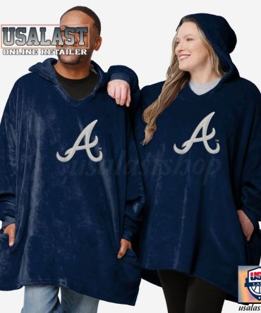 New Mlb Atlanta Braves Lightweight Blanket Hoodie Hoodie Blanket