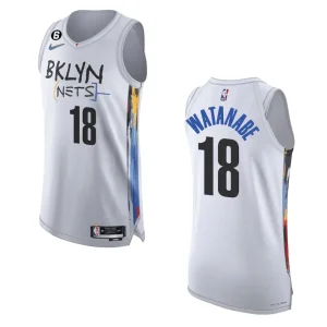 Brooklyn Nets Yuta Watanabe White Authentic 2022-23 City Edition Jersey - Alzaintravels