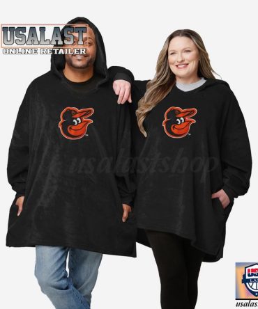 New Mlb Baltimore Orioles Lightweight Blanket Hoodie Hoodie Blanket