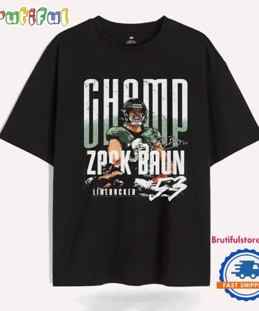 Zack Baun Linebacker 2024 Philadelphia Champ Signature T Shirt