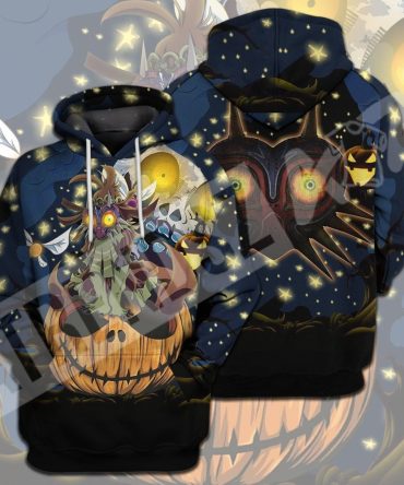 Legend Of Zelda Halloween Shirt Skull Kid Pumpkin The Moon Majora'S Mask T-Shirt Legend Of Zelda Hoodie