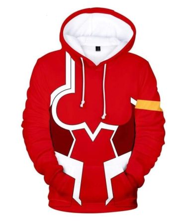Darling In The Franxx Hoodie Zero Two Fighting Suit Costume Red Hoodie Anime Hoodie Adult