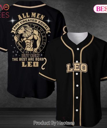 Leo Zodiac Baseball Jersey - Bold Black & Gold Design For Proud Leos