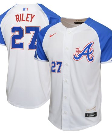 Austin Riley Atlanta Braves Youth City Connect Limited Player Jersey White