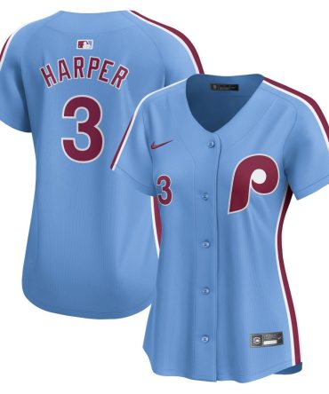 Bryce Harper Philadelphia Phillies Womens Alternate Limited Player Jersey Light Blue
