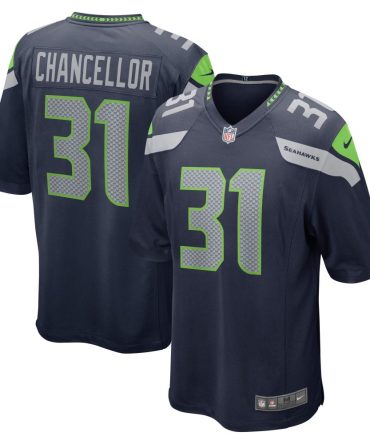 Kam Chancellor Seattle Seahawks Retired Player Game Jersey College Navy