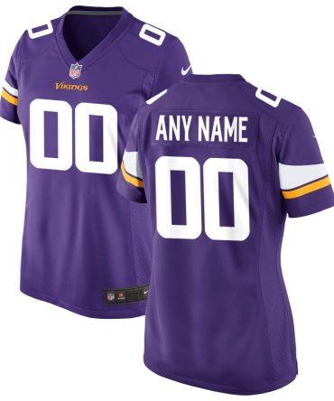 Minnesota Vikings Womens Custom Game Jersey Purple