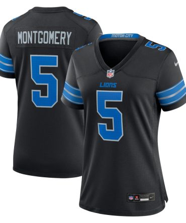 David Montgomery Detroit Lions Womens 2Nd Alternate Game Jersey Black