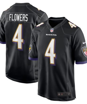 Zay Flowers Baltimore Ravens Team Game Jersey Black