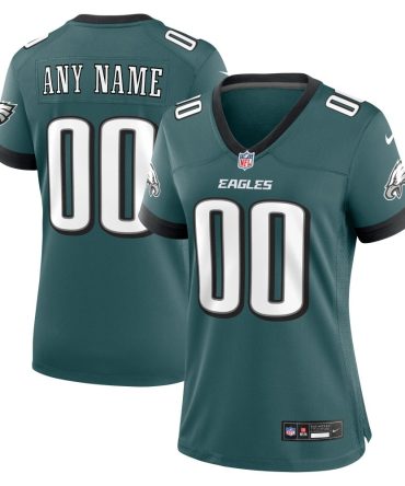 Philadelphia Eagles Womens Custom Game Jersey Midnight Green