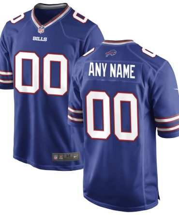 Buffalo Bills Custom Game Jersey Royal