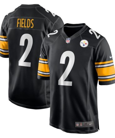Justin Fields Pittsburgh Steelers Game Player Jersey Black