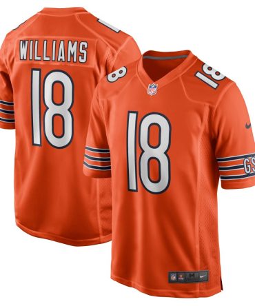 Caleb Williams Chicago Bears Alternate 2024 Draft First Round Pick Player Game Jersey Orange