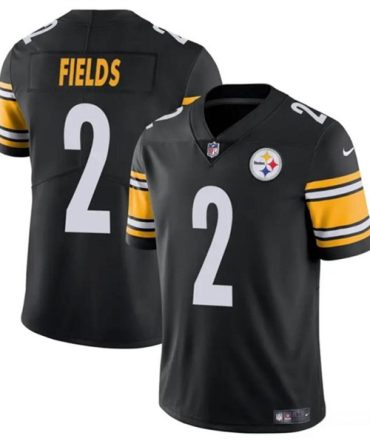 Youth Pittsburgh Steelers #2 Justin Fields Black Vapor Untouchable Limited Football Stitched Jersey