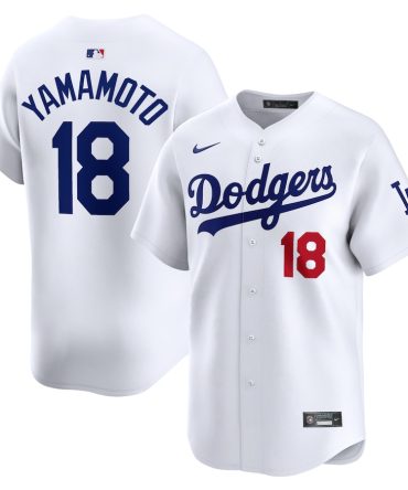 Mens Los Angeles Dodgers Yoshinobu Yamamoto Nike Home Limited Jersey White