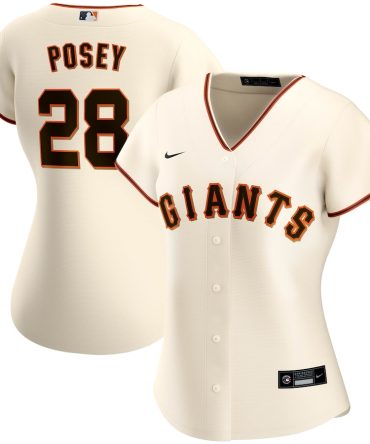 Buster Posey San Francisco Giants Nike Womens Home Replica Player Jersey Cream