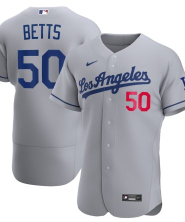 Mookie Betts Los Angeles Dodgers Nike Away Player Jersey Gray