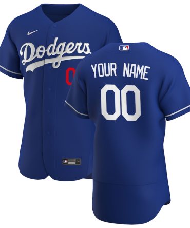 Los Angeles Dodgers Nike Alternate Custom Patch Jersey Royal