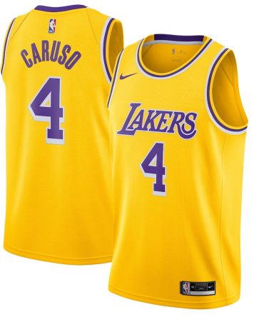 Alex Caruso Los Angeles Lakers Nike 2020/21 Swingman Jersey Yellow Icon Edition