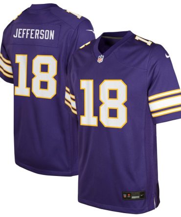 Youth Minnesota Vikings Justin Jefferson Nike Purple Classic Player Game Jersey