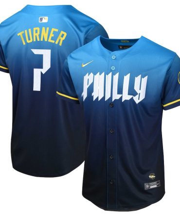 Trea Turner 7 Philadelphia Phillies 2024 City Connect Limited Youth Jersey Blue