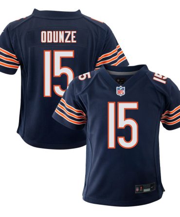 Rome Odunze 15 Chicago Bears 2024 Nfl Draft First Round Pick Player Game Youth Jersey - Navy