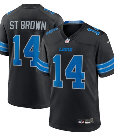 Amon-Ra St. Brown 14 Detroit Lions 2Nd Alternate Game Jersey - Men, Black