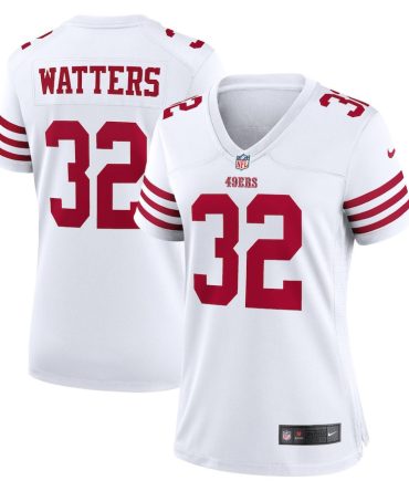 Ricky Watters 32 San Francisco 49Ers Women Retired Game Jersey - White