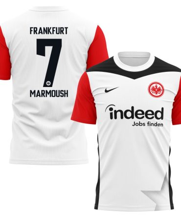 Omar Marmoush 7 Eintracht Frankfurt 2024/25 Home Men Jersey - All Over Printed - White