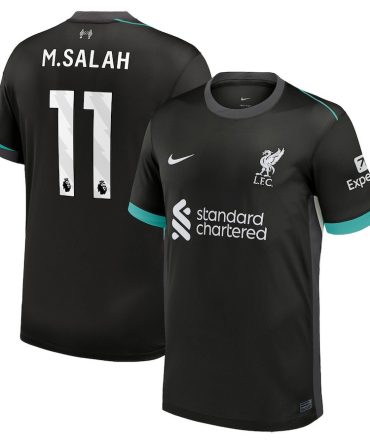Mohamed Salah 11 Liverpool 2024/25 Away Men Jersey - Forest Green