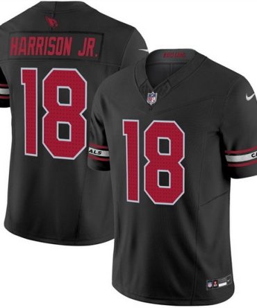 Arizona Cardinals 18 Marvin Harrison Jr Black 2024 Draft F U S E Vapor Untouchable Limited Stitched Football Jersey