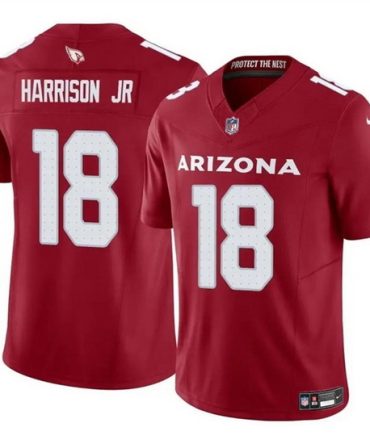 Arizona Cardinals 18 Marvin Harrison Jr Red 2024 Draft F U S E Vapor Untouchable Limited Stitched Football Jersey
