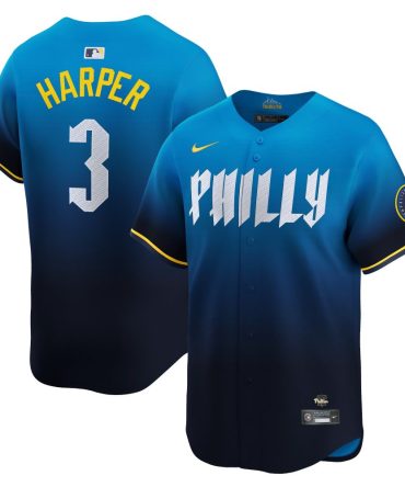 Bryce Harper Philadelphia Phillies 2024 City Connect Limited Player Jersey Blue