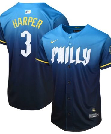 Bryce Harper Philadelphia Phillies Youth 2024 City Connect Limited Player Jersey Blue