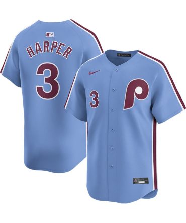 Bryce Harper Nike Philadelphia Phillies Mens Light Blue Alt Design Limited Baseball Jersey