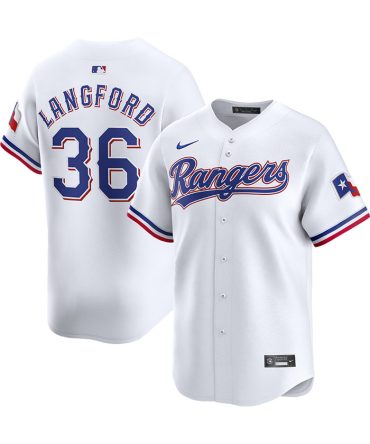 Wyatt Langford Nike Texas Rangers Mens White Home Limited Baseball Jersey