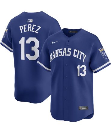 Salvador Perez Nike Kansas City Royals Mens Blue Alt Limited Baseball Jersey