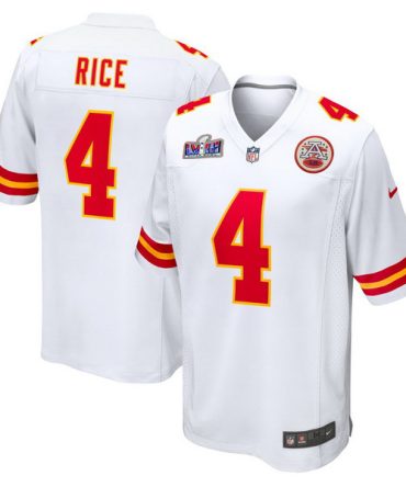 Youth Kansas City Chiefs 4 Rashee Rice White 2023 F U S E Vapor Untouchable Limited Stitched 2024 Super Bowl Lviii