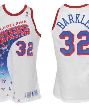Men 1991-92 Charles Barkley Philadelphia 76Ers Game Star Jersey