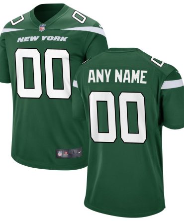 New York Jets Nike Game Custom Jersey Gotham Green