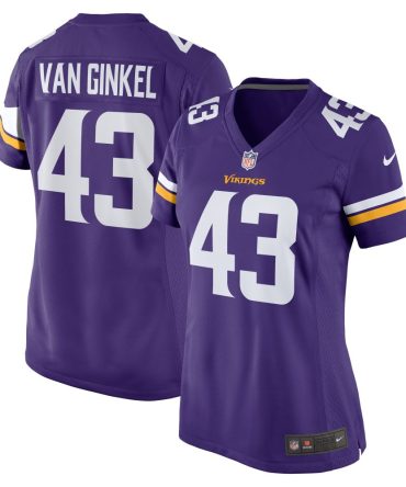 Andrew Van Ginkel Minnesota Vikings Nike Womens Team Game Jersey Purple