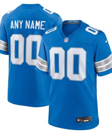 Detroit Lions Nike Custom Game Jersey Blue