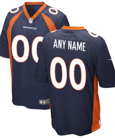 Denver Broncos Nike Alternate Custom Game Jersey Navy