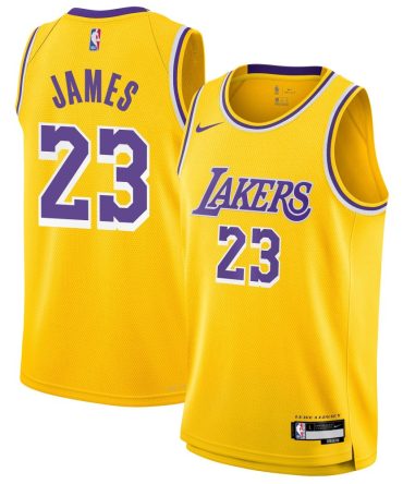 Lebron James Los Angeles Lakers Nike Youth Swingman Jersey Icon Edition Gold