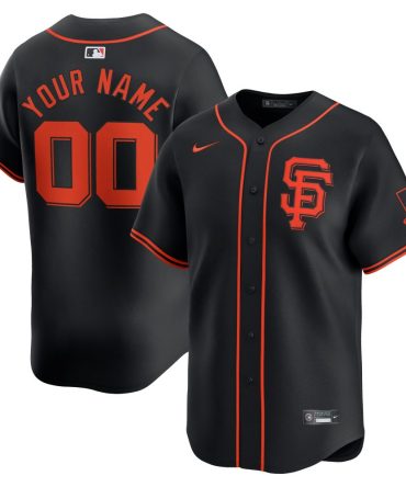 San Francisco Giants Nike Alternate Limited Custom Jersey Black