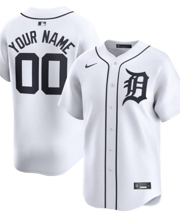 Detroit Tigers Nike Home Limited Custom Jersey White