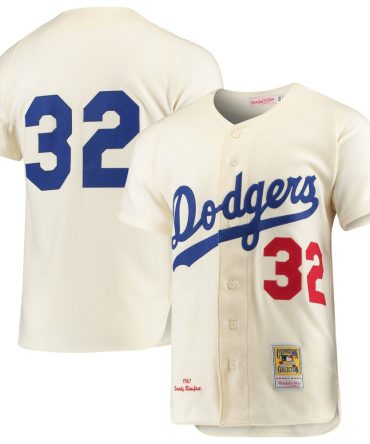 Sandy Koufax Los Angeles Dodgers Mitchell &Amp; Ness Cooperstown Collection Jersey Cream
